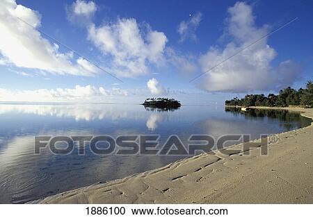 Stock Image - Calm Waters In Muri Lagoon. Fotosearch