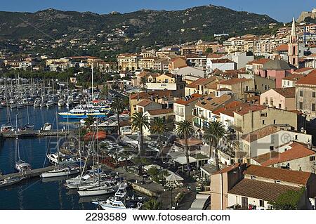 Calvi viewed from the citadel. The Balagne district. Corsica. France View Large Photo Image Stock Photo - Calvi viewed from the citadel. The Balagne district. Corsica. France. Fotosearch