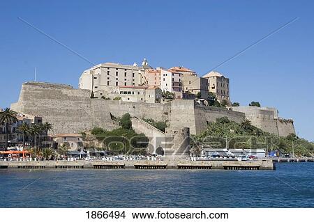 Calvi's Citadel And Port; Calvi, Corsica, France View Large Photo Image Picture - Calvi's Citadel And Port; Calvi, Corsica, France. Fotosearch