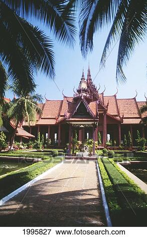 Cambodia, Phnom Phen, National Museum From Outside. View Large Photo Image Stock Photo - Cambodia, Phnom Phen, National Museum From Outside.. Fotosearch