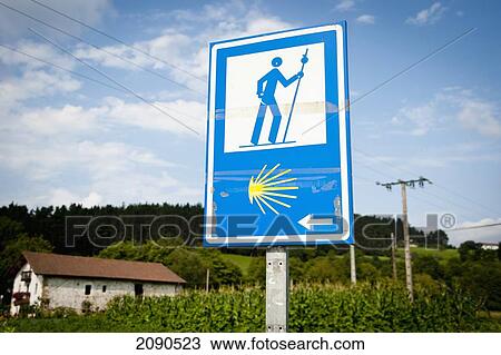 Camino De Santiago Or The Way Of St James Signs On The Road, Basque Country, Spain View Large Photo Image Stock Image - Camino De Santiago Or The Way Of St James Signs On The Road, Basque Country, Spain. Fotosearch