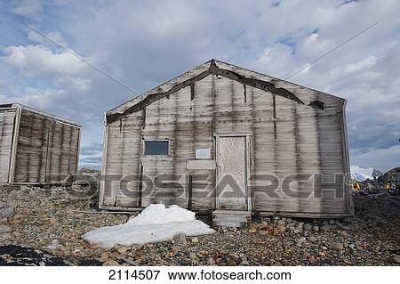 Stock Photo - Camp Building; Antarctica. Fotosearch