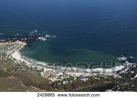 Camps bay beach; Cape Town, South Africa View Large Photo Image Stock Photography - Camps bay beach; Cape Town, South Africa. Fotosearch