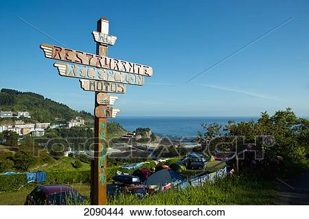 Picture - Campsite In Mutriku, Basque Country, Spain. Fotosearch