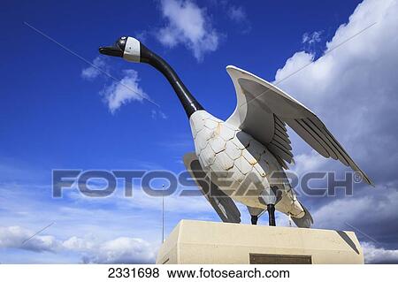 Canada Goose Statue; Wawa Ontario Canada View Large Photo Image Stock Photo - Canada Goose Statue; Wawa Ontario Canada. Fotosearch