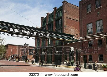 Stock Image - Canada, Ontario, Historic Distillery District; Toronto. Fotosearch