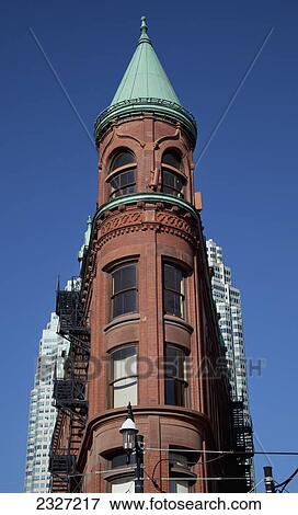 Stock Photo - Canada, Ontario, Old redbrick building in downtown; Toronto. Fotosearch
