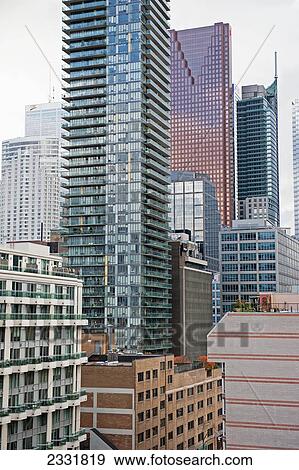 Canada, Ontario, Various High Rise Buildings And Skyscrapers; Toronto View Large Photo Image Stock Photo - Canada, Ontario, Various High Rise Buildings And Skyscrapers; Toronto. Fotosearch