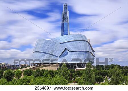 Stock Photo - Canadian Museum For Human Rights; Winnipeg, Manitoba, Canada. Fotosearch