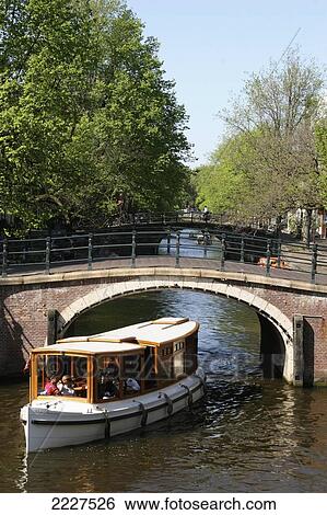Stock Photograph - Canal In The Grachtengordel, Amsterdam, The Netherlands, Europe.. Fotosearch