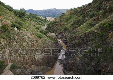 Stock Image - Canal Of Represa De San Jacinto Dam, Tarija, Bolivia. Fotosearch
