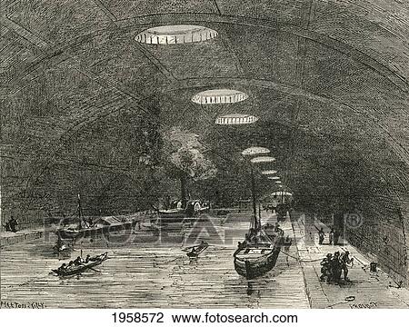 Canal Saint Martin, Paris, France, Passing Under The Eastern Part Of The City, In The 19Th Century. From French Pictures By The Rev. Samuel G. Green, Published 1878. View Large Photo Image Stock Image - Canal Saint Martin, Paris, France, Passing Under The Eastern Part Of The City, In The 19Th Century. From French Pictures By The Rev. Samuel G. Green, Published 1878.. Fotosearch