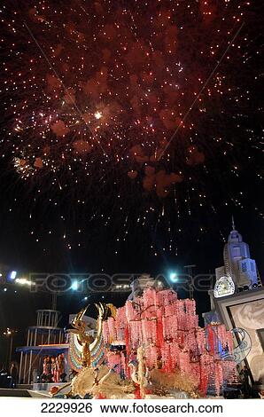 Canary Islands, Santa Cruz De Tenerife: Firework Finale At The Annual Carnival Queen Show Before The City's Carnival. Copyright Anna Watson/Axiom. View Large Photo Image Stock Photograph - Canary Islands, Santa Cruz De Tenerife: Firework Finale At The Annual Carnival Queen Show Before The City's Carnival. Copyright Anna Watson/Axiom.. Fotosearch