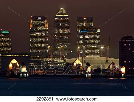 Stock Image - Canary Wharf Central Business District, London, Uk. Fotosearch
