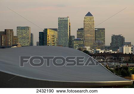 Stock Image - Canary Wharf; London, England. Fotosearch