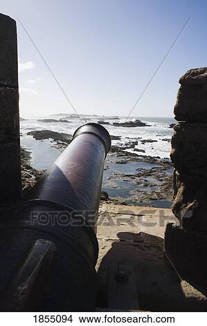 Picture - Cannon, Essaouira, Morocco. Fotosearch