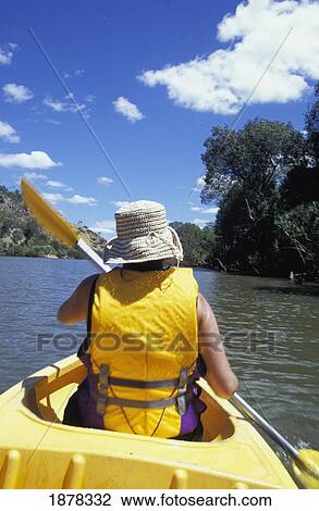 Stock Image - Canoeing In Katherine Gorge. Fotosearch