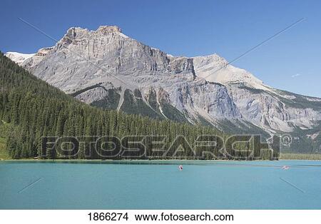 Canoes On Emerald Lake, Yoho National Park, British Columbia, Canada View Large Photo Image Picture - Canoes On Emerald Lake, Yoho National Park, British Columbia, Canada. Fotosearch