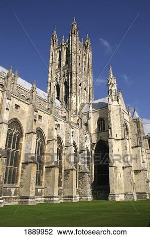 Stock Image - Canterbury Cathedral, Exterior. Fotosearch