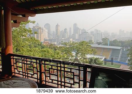 Canton Yuexiu Park Viewed From Zhenhai Tower View Large Photo Image Stock Photo - Canton Yuexiu Park Viewed From Zhenhai Tower. Fotosearch