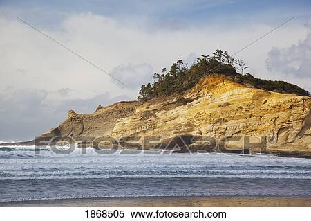 Cape Kiwanda, Oregon, United States Of America; Waves During A Winter Storm View Large Photo Image Stock Photography - Cape Kiwanda, Oregon, United States Of America; Waves During A Winter Storm. Fotosearch