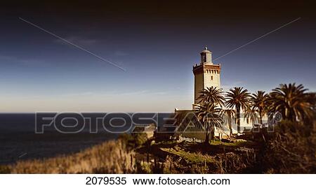 Cape Spartel; Tangier Morocco View Large Photo Image Stock Photography - Cape Spartel; Tangier Morocco. Fotosearch