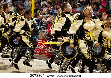 Caporales Dancers In The Procession Of The Carnaval De Oruro, Oruro, Bolivia View Large Photo Image Picture - Caporales Dancers In The Procession Of The Carnaval De Oruro, Oruro, Bolivia. Fotosearch
