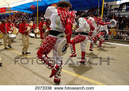 Stock Photo - Caporales Dancers In The Procession Of The Carnaval De Oruro, Oruro, Bolivia. Fotosearch