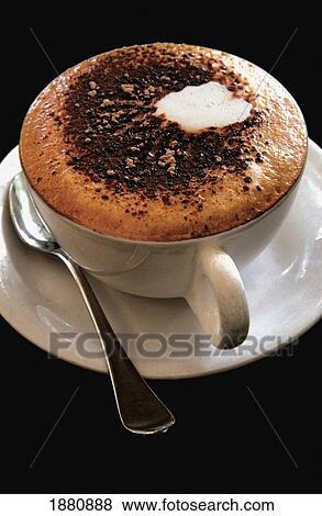 Cappuccino With Cocoa Powder View Large Photo Image Stock Photo - Cappuccino With Cocoa Powder. Fotosearch