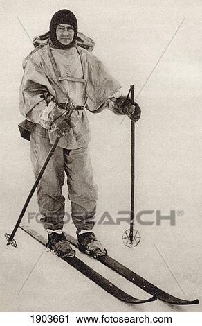 Stock Image - Captain Robert Falcon Scott, 1868 To 1912. British Royal Navy Officer And Antarctic Explorer. From South With Scott By Rear Admiral E. R. G. R. Evans.. Fotosearch