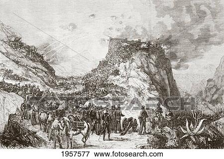Capture Of The Abyssinian Fortress Of Magdala By The English Under Sir Robert Napier In April 1868 During The Expedition To Abyssinia. From L'univers Illustre Published In Paris In 1868. View Large Photo Image Stock Photo - Capture Of The Abyssinian Fortress Of Magdala By The English Under Sir Robert Napier In April 1868 During The Expedition To Abyssinia. From L'univers Illustre Published In Paris In 1868.. Fotosearch