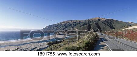 Stock Photography - Car Driving Along Route 1. Fotosearch