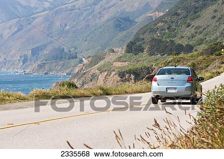 Car On Country Road; California, Usa View Large Photo Image Stock Photo - Car On Country Road; California, Usa. Fotosearch