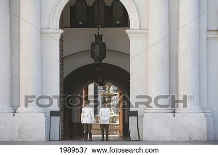 Carabineros (police) Honor Guard at the Palacio de la Moneda Presidential Palace, Santiago, Metropolitan Region, Chile View Large Photo Image Stock Photo - Carabineros (police) Honor Guard at the Palacio de la Moneda Presidential Palace, Santiago, Metropolitan Region, Chile. Fotosearch