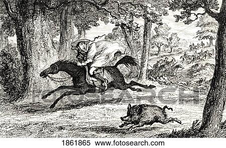 Cardinal Balve Chasing A Boar Engraving By George Cruikshank Dated 1845 Of A Scene From Sir Walter Scott's Novel Quentin Durward View Large Photo Image Stock Photography - Cardinal Balve Chasing A Boar Engraving By George Cruikshank Dated 1845 Of A Scene From Sir Walter Scott's Novel Quentin Durward. Fotosearch