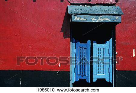 Caribbean, Bahamas, Nassau, Brightly Colored Wall And Door On Town Building. View Large Photo Image Stock Image - Caribbean, Bahamas, Nassau, Brightly Colored Wall And Door On Town Building.. Fotosearch