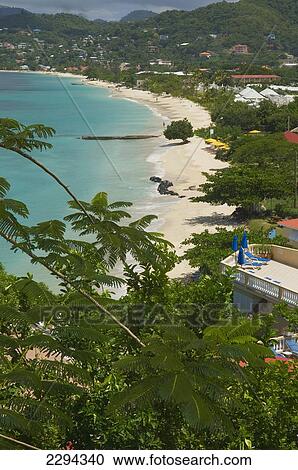 Stock Image - Caribbean, Grand Anse Beach; Grenada. Fotosearch