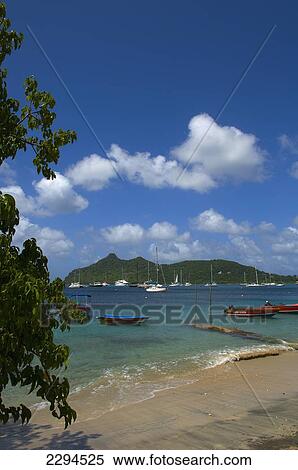 Caribbean, Grenada, Grenadines, View of Tyrrel Bay; Carriacou Island View Large Photo Image Stock Photography - Caribbean, Grenada, Grenadines, View of Tyrrel Bay; Carriacou Island. Fotosearch