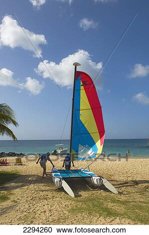 Stock Image - Caribbean, Sailing from Magazine Beach; Grenada. Fotosearch