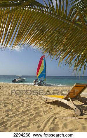 Stock Photo - Caribbean, Sailing from Magazine Beach; Grenada. Fotosearch