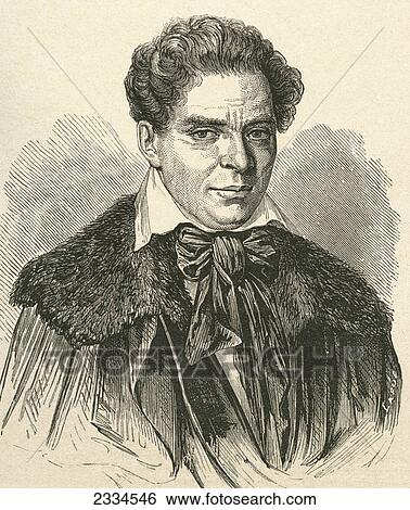 Stock Photograph - Carlos Latorre, 1799 - 1851. Spanish Actor. From El Museo Popular Published Madrid, 1887. Fotosearch