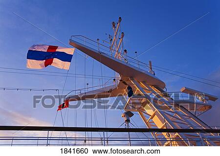 Stock Image - Carnival Glory Cruise Ship; Philipsburg City, St. Maarten Island, Netherlands Antilles, Caribbean. Fotosearch