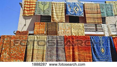 Carpet Display In Souk View Large Photo Image Stock Photo - Carpet Display In Souk. Fotosearch