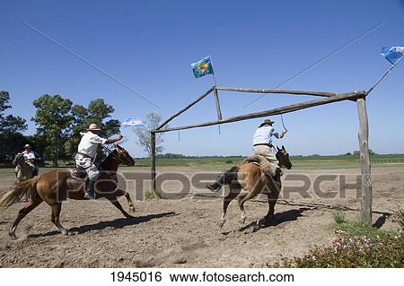 Carrera de sortija (Race of the Ring), traditional game, Estancia Santa Susana, Los Cardales, Provincia de Buenos Aires, Argentina View Large Photo Image Stock Photograph - Carrera de sortija (Race of the Ring), traditional game, Estancia Santa Susana, Los Cardales, Provincia de Buenos Aires, Argentina. Fotosearch