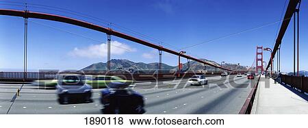Stock Photo - Cars Driving On Golden Gate Bridge, Blurred Motion. Fotosearch