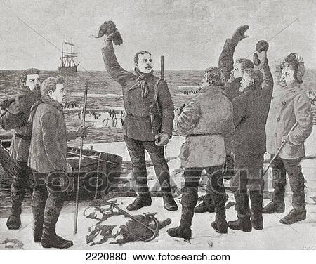 Carsten Egeberg Borchgrevink On Possession Island In The Antarctic In 1895, Giving Three Cheers For Sir James Clark Ross Who Had Landed There Previously In 1841. From The Strand Magazine Published 1897. View Large Photo Image Stock Image - Carsten Egeberg Borchgrevink On Possession Island In The Antarctic In 1895, Giving Three Cheers For Sir James Clark Ross Who Had Landed There Previously In 1841. From The Strand Magazine Published 1897.. Fotosearch