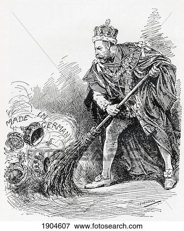 Stock Photo - Cartoon From A 1917 Edition Of Punch Magazine Congratulating King George V Of England For Abolishing German Titles Held By Members Of The British Royal Family. From The Year 1917 Illustrated, Published London 1918.. Fotosearch