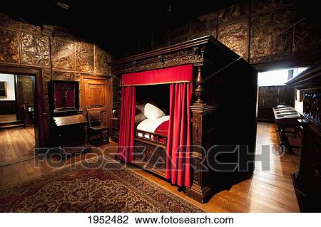 Carved oak four-poster bed in the bedroom of the Plantin-Moretus House-Workshops-Museum, Antwerp, Belgium View Large Photo Image Stock Image - Carved oak four-poster bed in the bedroom of the Plantin-Moretus House-Workshops-Museum, Antwerp, Belgium. Fotosearch