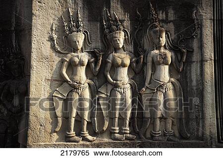 Carvings of Apsara Dancers at Angkor Wat Cambodia View Large Photo Image Stock Photography - Carvings of Apsara Dancers at Angkor Wat Cambodia. Fotosearch
