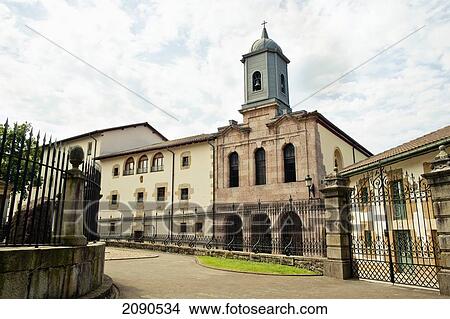 Picture - Casa De Juntas Beside The Church Of Santa Clara, House Of The Historical Archive Of The Basque Country, Gernika-Lumo, Basque Country, Spain. Fotosearch